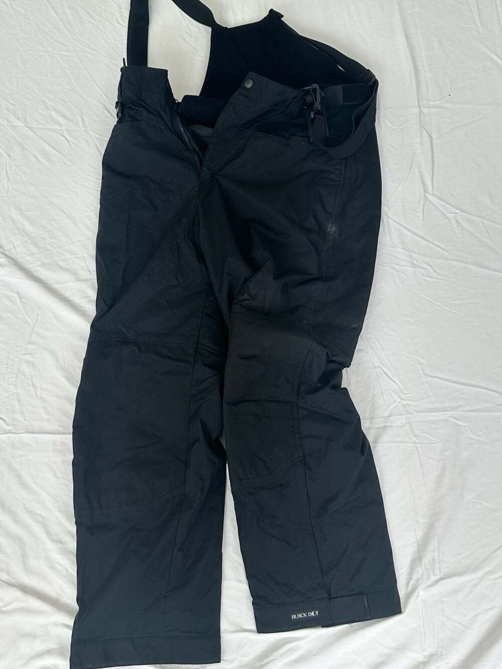 Black Dot Ski Pants Black Insulated Snow Bibs